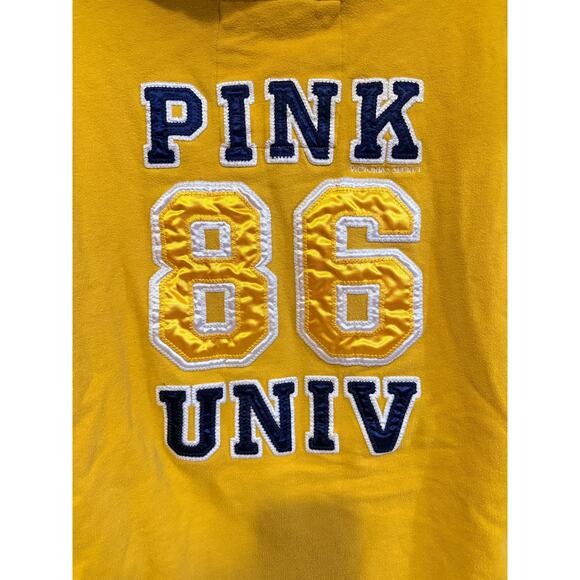 VTG Womens Pink Victoria Secret Yellow Embroidered University Size Large - Picture 2 of 7